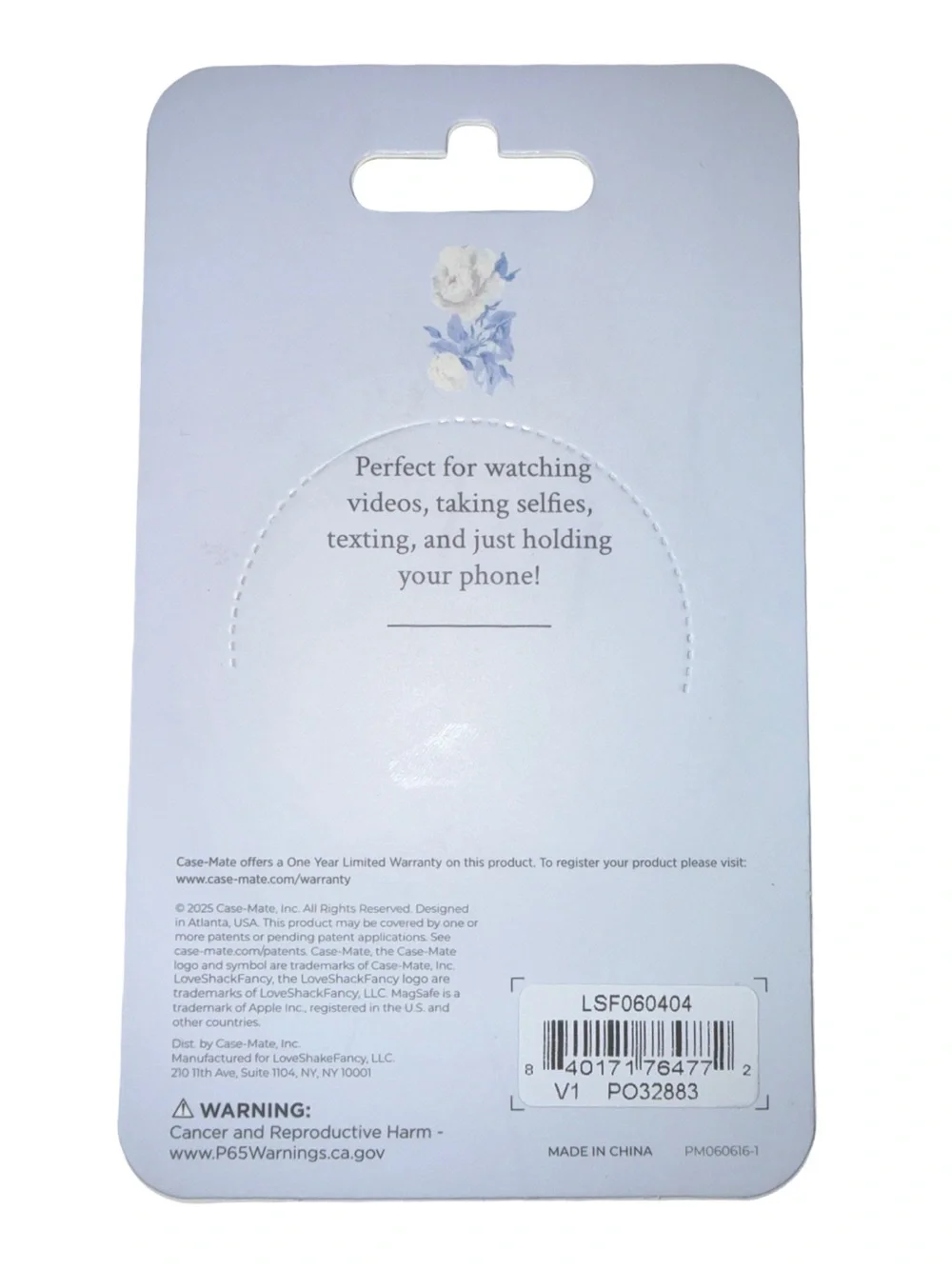LoveShackFancy × Target Case-Mate Magnetic Silicone Bow Phone Grip Whisper Blue